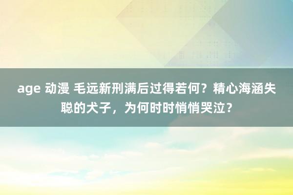 age 动漫 毛远新刑满后过得若何？精心海涵失聪的犬子，为何时时悄悄哭泣？